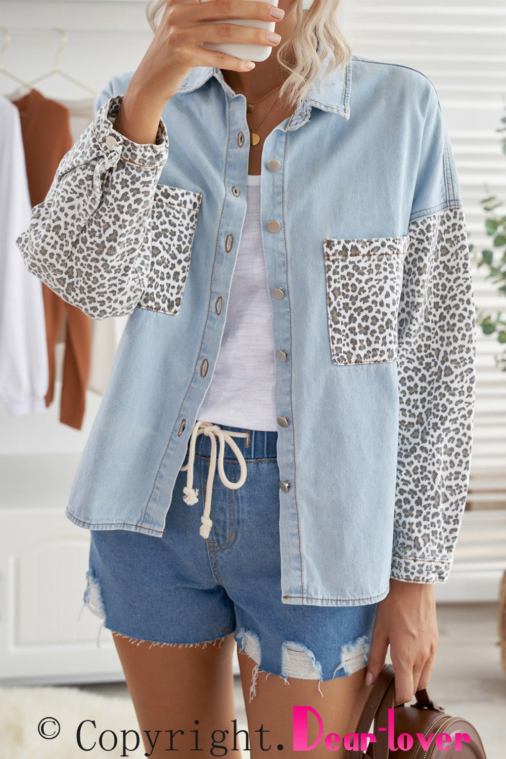 Leopard Denim Shacket