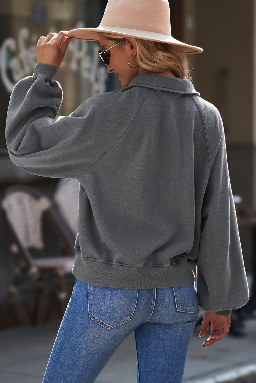 Lantern Sleeve Sweatshirt