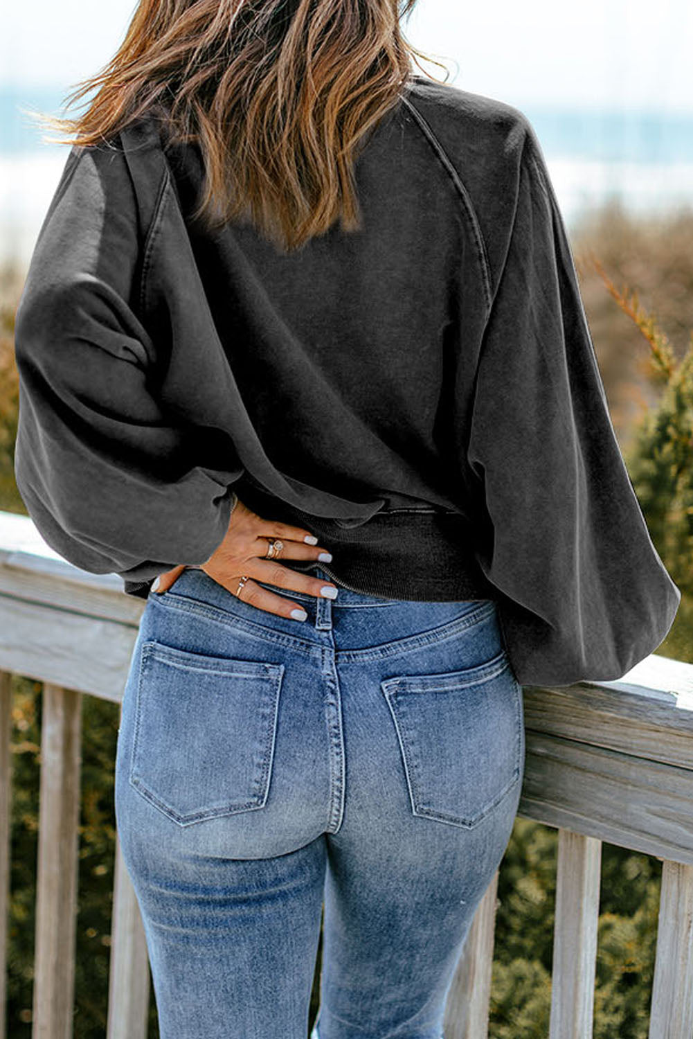 Lantern Sleeve Sweatshirt