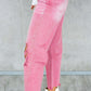 Distressed Raw Hem Jeans with Pockets