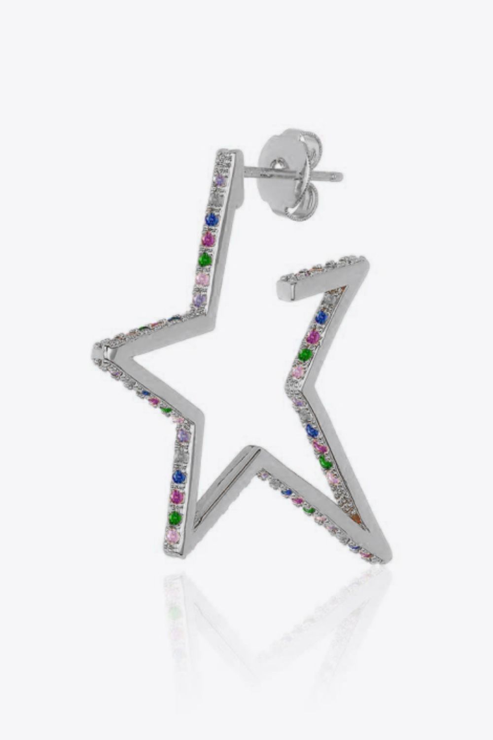 Zircon Star 925 Sterling Silver Earrings