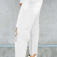 Distressed Raw Hem Jeans with Pockets