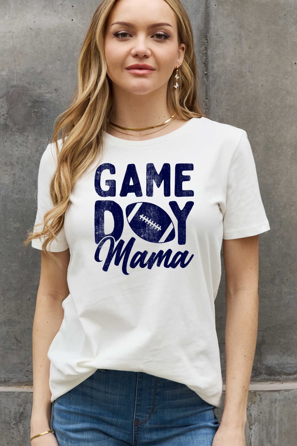 Simply Love-GAMEDAY MAMA Graphic Cotton Tee