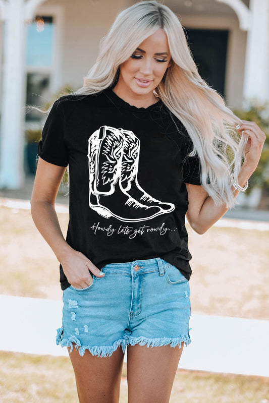 Howdy Lets Get Rowdy Graphic Tee