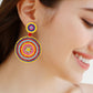 Beaded Boho Style Round Shape Dangle Earrings