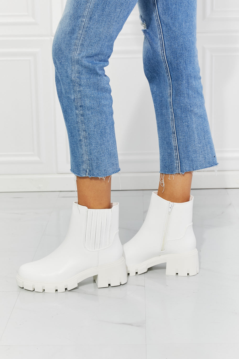 What It Takes Chelsea Boots in White