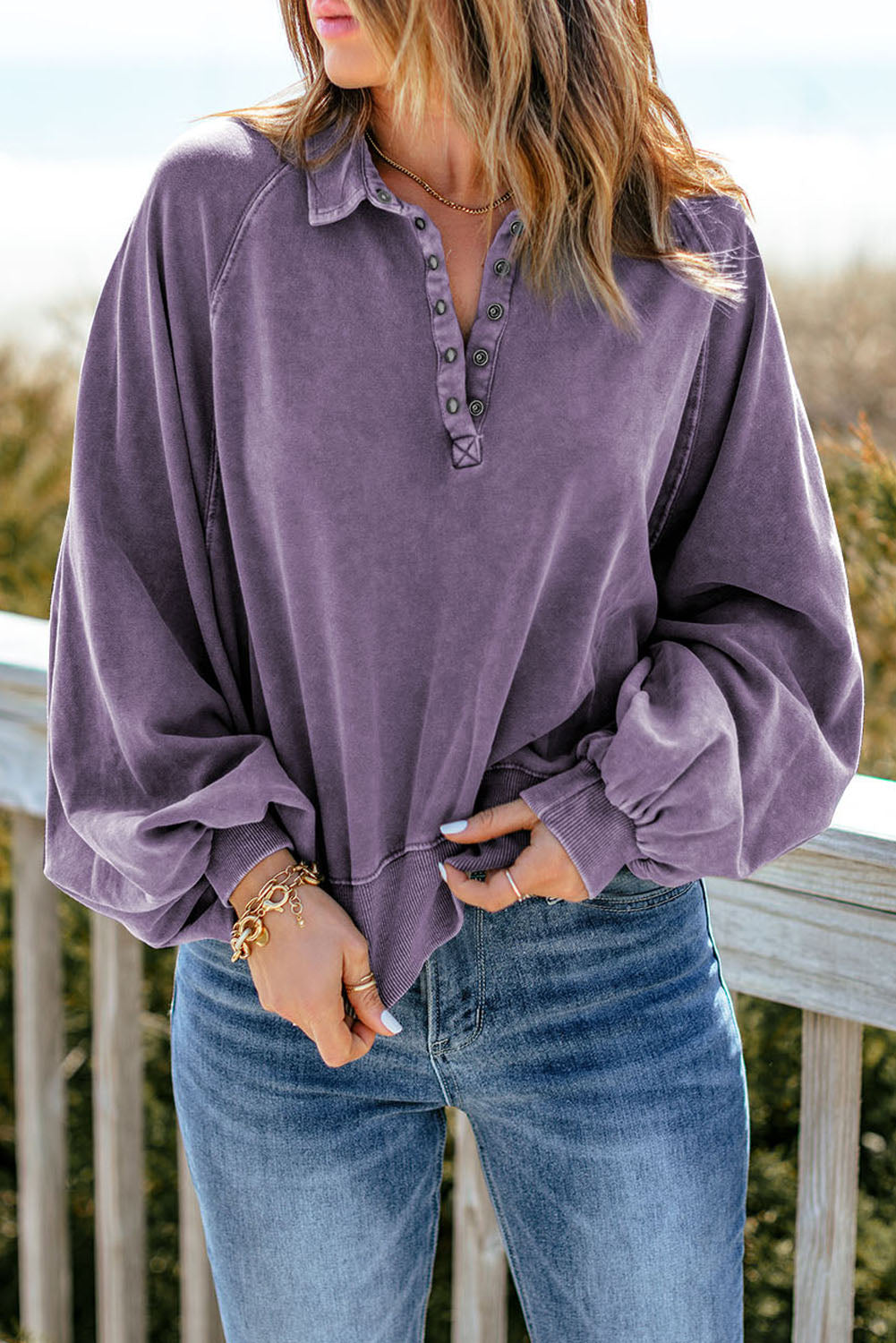 Lantern Sleeve Sweatshirt