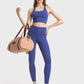 Wide Waistband Slim Fit Long Sports Leggings